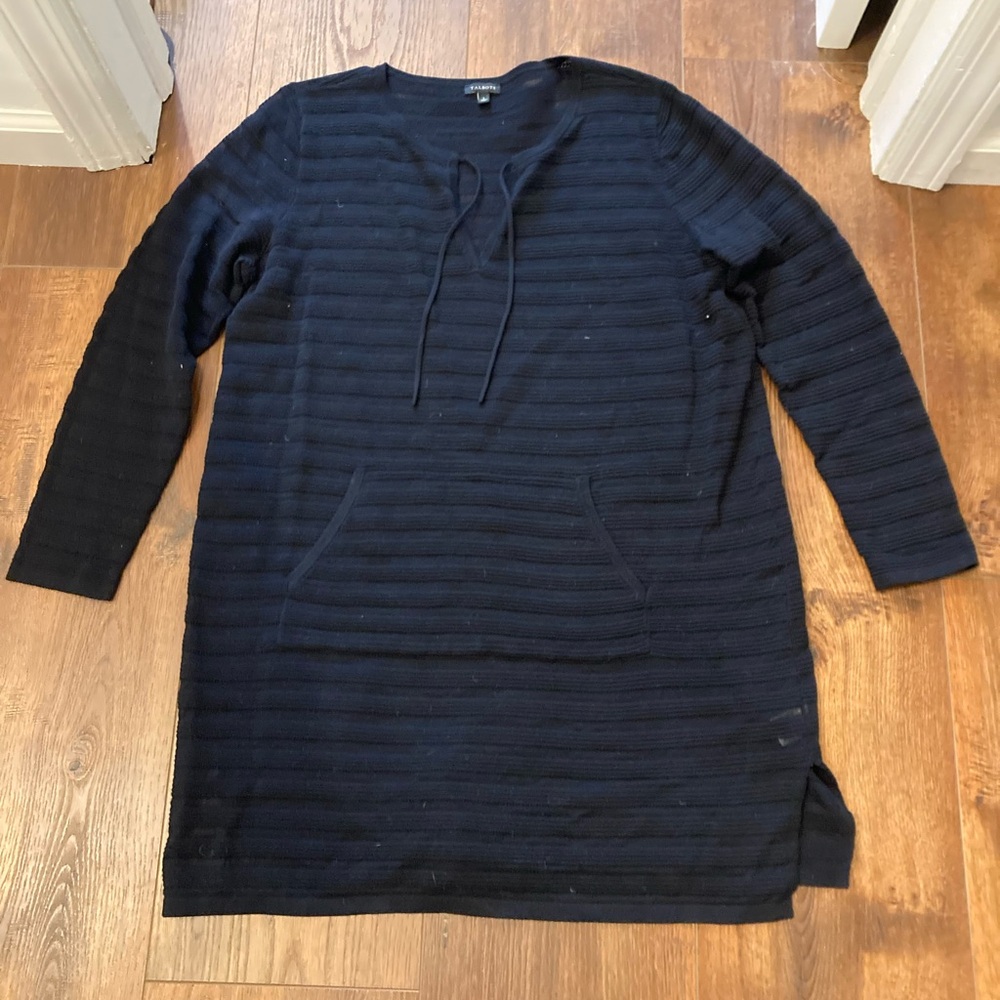 talbots navy beach cover up size large